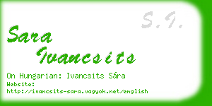 sara ivancsits business card